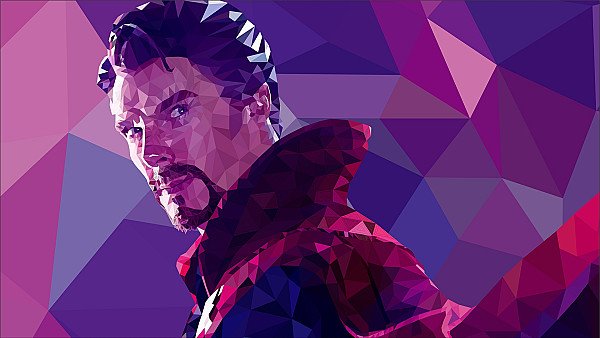 Low Poly Doctor Strange - hdwallpaper4k