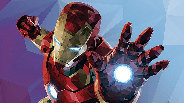 Low Poly Iron Man Graphic Design 4k - hdwallpaper4k