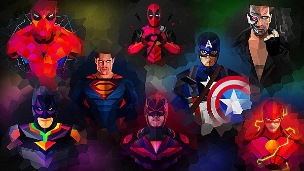 Marvel And Dc Low Poly Art - hdwallpaper4k