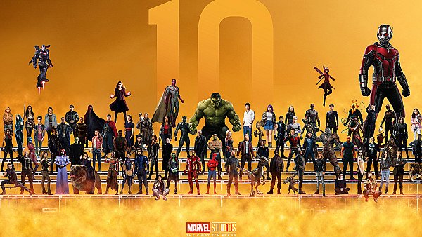 Marvel Superheroes 10 Year Anniversary Artwork - hdwallpaper4k