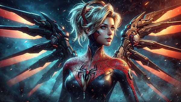 Mercy X Spiderwoman - hdwallpaper4k