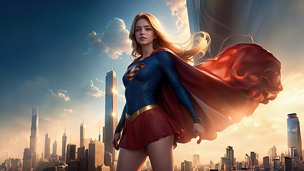 Metropolis Marvel Supergirl 8k - hdwallpaper4k