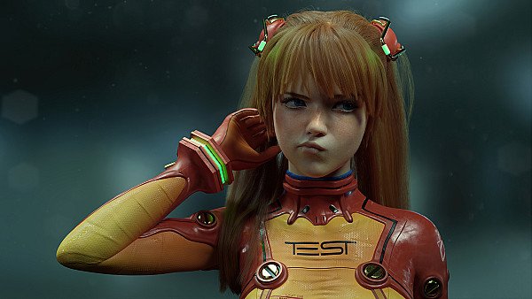 Neon Genesis Evangelion Asuka Langley Character 3d Art - hdwallpaper4k