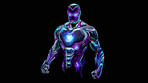 Neon Iron Man4k - hdwallpaper4k