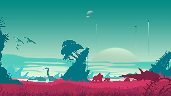 No Mans Sky Vector Landscape 4k - hdwallpaper4k