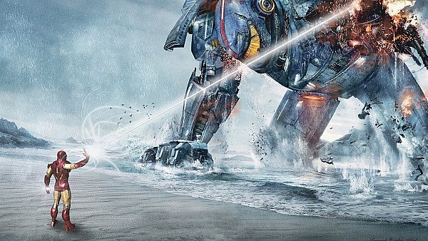 Pacific Rim Vs Ironman 4k - hdwallpaper4k