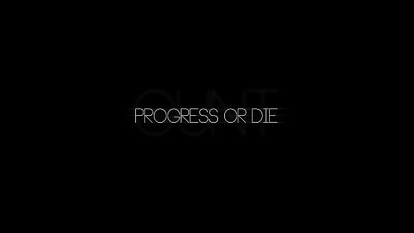 Progress Or Die Typography - hdwallpaper4k