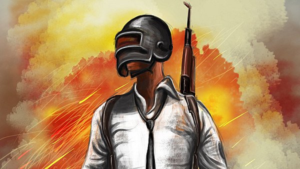 Pubg Helmet Guy Sketch Art - hdwallpaper4k