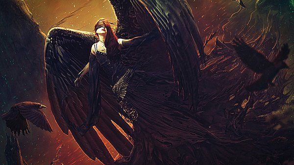 Raven Black Angel 4k - hdwallpaper4k