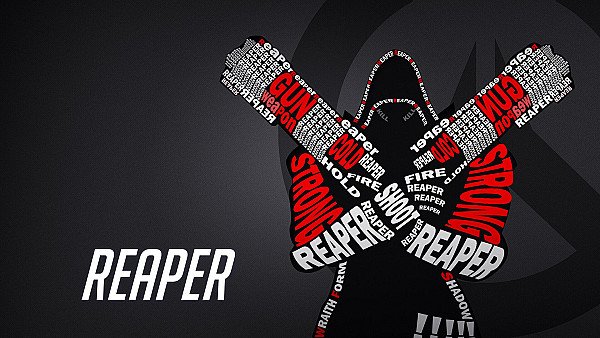 Reaper Typography Overwatch - hdwallpaper4k