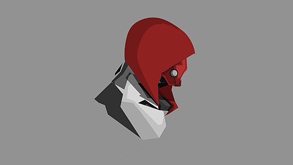 Red Hood 4k Minimalism wallpaper