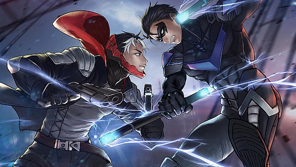 Red Hood VS Nightwing wallpaper