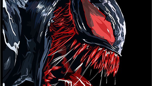 Red Venom Artwork 4k wallpaper