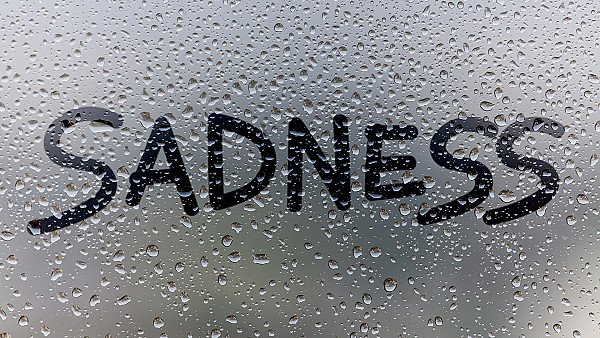 Sadness Glass Drops Typography 5k - hdwallpaper4k