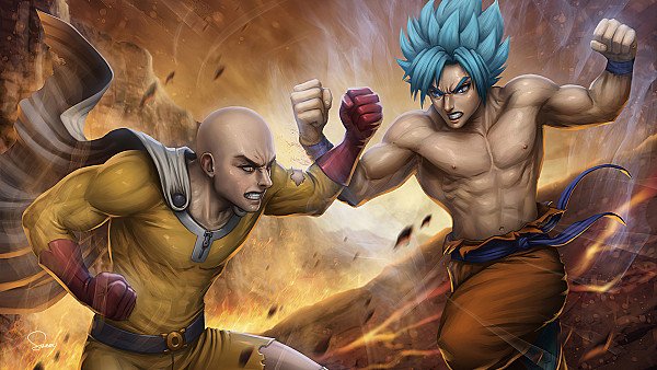 Saitama Vs Goku 4k - hdwallpaper4k