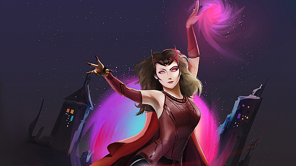 Scarlet Witch Comic Style Art 5k - hdwallpaper4k