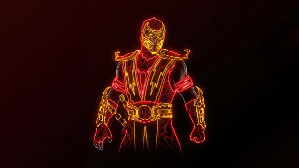 Scorpion Mortal Kombat Neon 5k - hdwallpaper4k