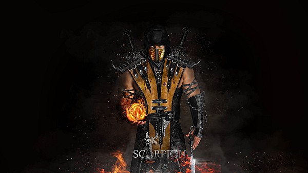 Scorpion Mortal Kombat X 8k wallpaper