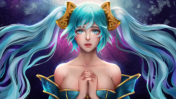 Sona Aqua Eyes League Of Legends - hdwallpaper4k