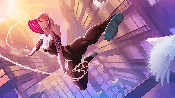 Spider Gwen Digital Artwork 4k wallpaper