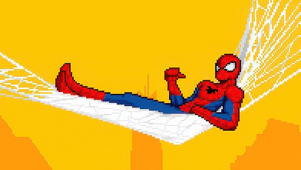 Spider Man 8bit 4k - hdwallpaper4k