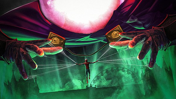 Spider Man Far From Home And Mysterio Art - hdwallpaper4k