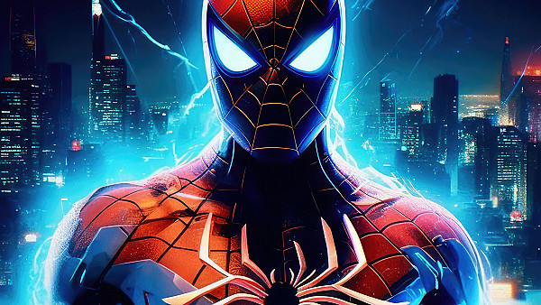 Spider Man Glowing - hdwallpaper4k