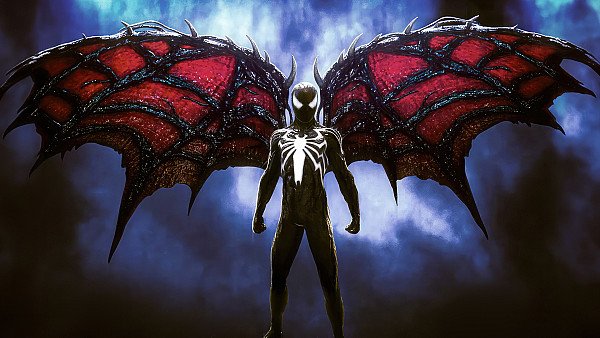 Spider Man With Venom Wings In Spider Man 2 - hdwallpaper4k