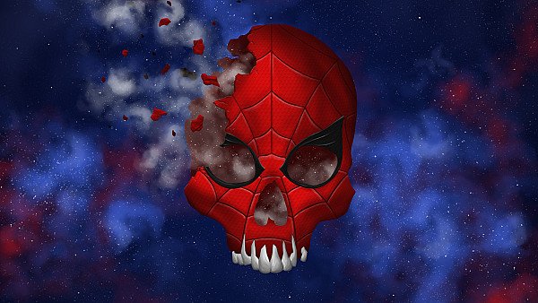 Spider Skull Illustration - hdwallpaper4k