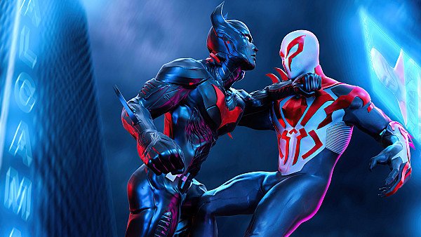 Spiderman 2077 Vs Batman Beyond 5k - hdwallpaper4k