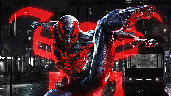 Spiderman 2099 Blue Neon - hdwallpaper4k