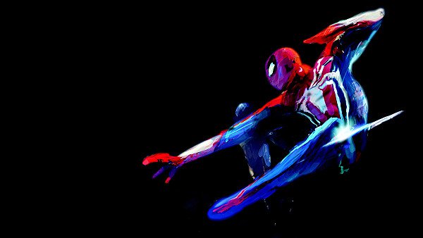 Spiderman Black Background Minimalism - hdwallpaper4k