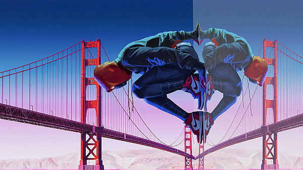 Spiderman Golden Gate Bridge - hdwallpaper4k