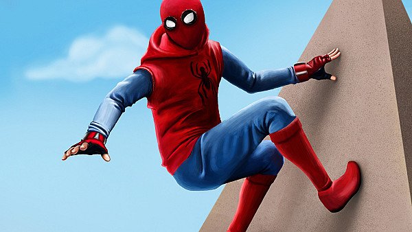 Spiderman Homecoming Suit Homemade Artwork - hdwallpaper4k