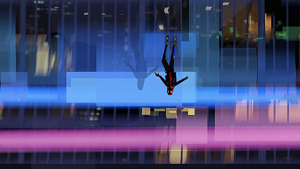 Spiderman Into The Spider Verse Jumping Down 4k - hdwallpaper4k