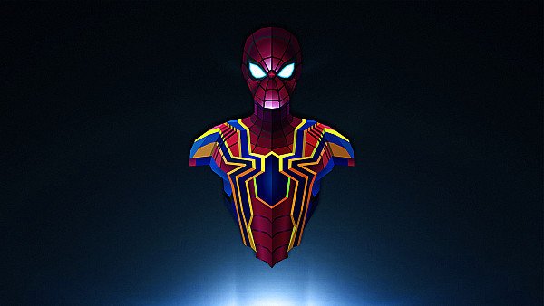 Spiderman Lowpoly Minimalism - hdwallpaper4k