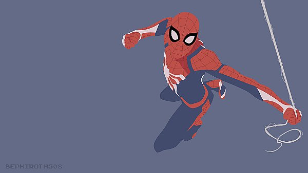 SpiderMan PS4 Minimalist - hdwallpaper4k