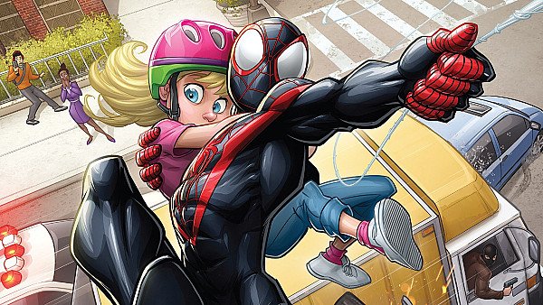 Spiderman Saving Little Kid Artwork - hdwallpaper4k