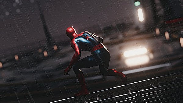 Spiderman Swinging Through The City - hdwallpaper4k