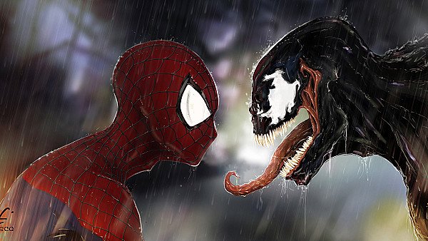 Spiderman Vs Venom Digital Artwork - hdwallpaper4k