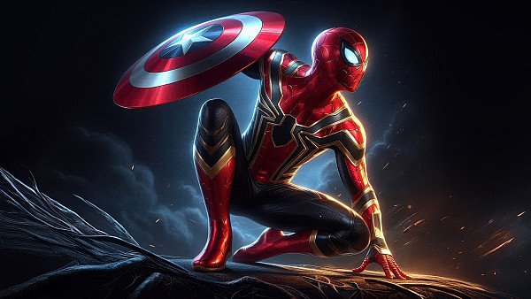 Spiderman X Captain America - hdwallpaper4k