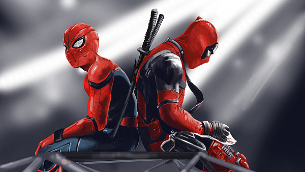 Spidey And Deadpool - hdwallpaper4k