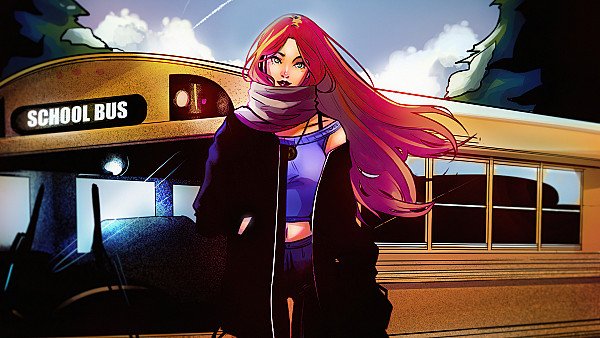 Starfire Goes To High School 5k - hdwallpaper4k