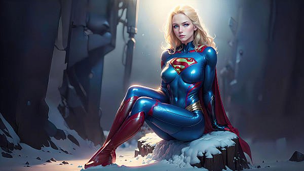 Supergirl A Heroic Stance - hdwallpaper4k