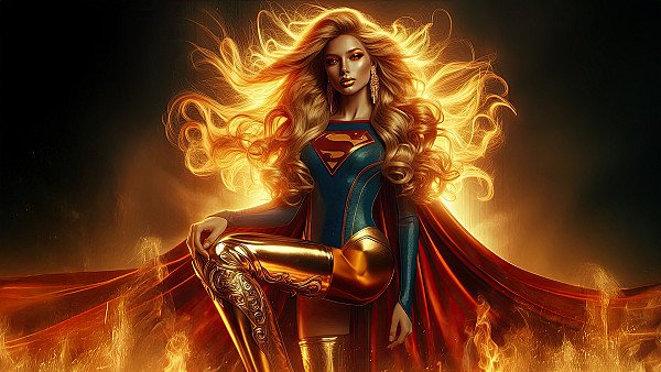 Supergirl In Golden Suit - hdwallpaper4k