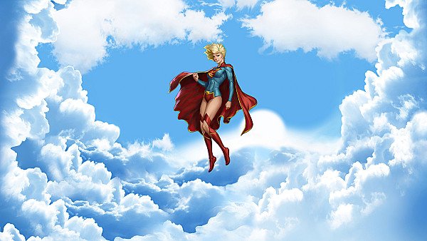 Supergirl In Sky 4k - hdwallpaper4k