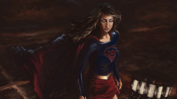 Supergirl Paint Artwork - hdwallpaper4k