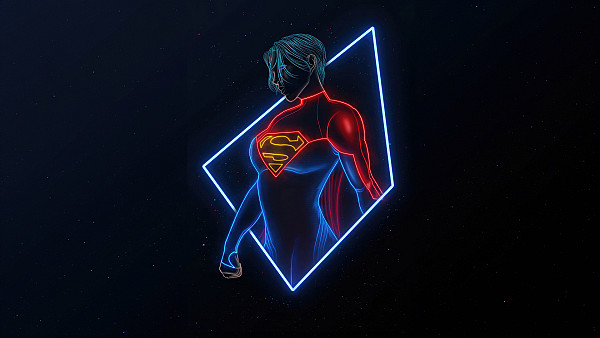 Supergirl Sasha Calle Neon Artwork - hdwallpaper4k