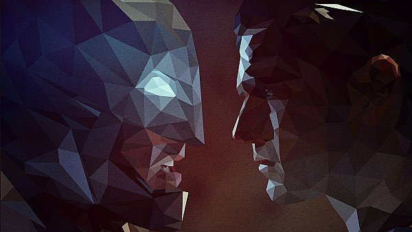 Superman And Batman Low Poly - hdwallpaper4k