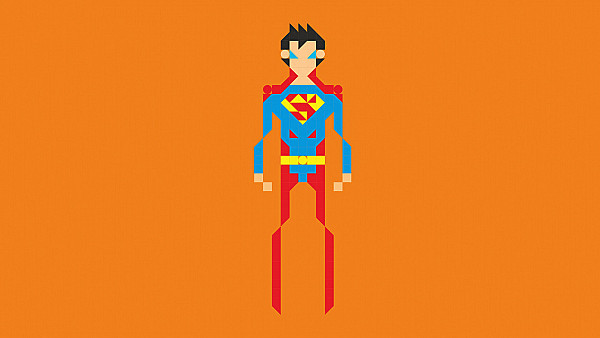 Superman Pixel Art 8k - hdwallpaper4k